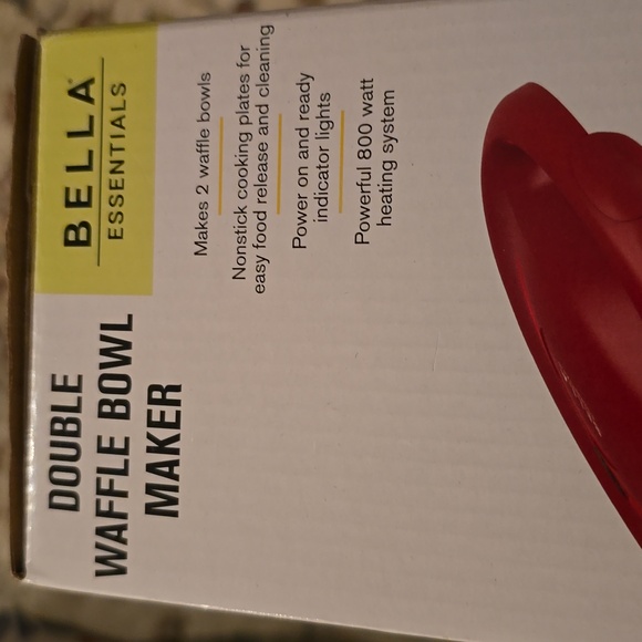 BELLA ESSENTIALS BRAND DOUBLE WAFFLE BOWL MAKER - Picture 5 of 7